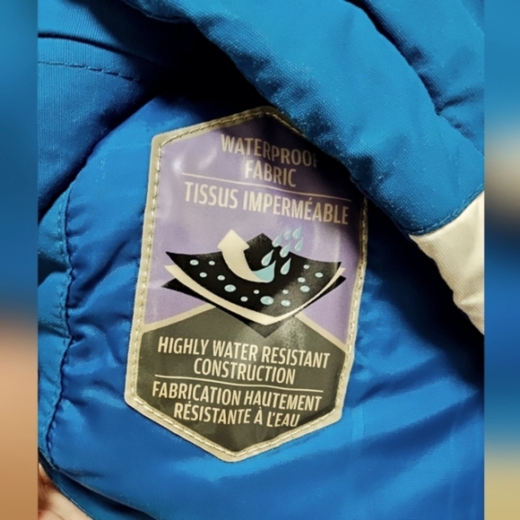 Columbia Ski Waterproof Snow Jacket Active Sport Teal Blue White size XL - Picture 10 of 11